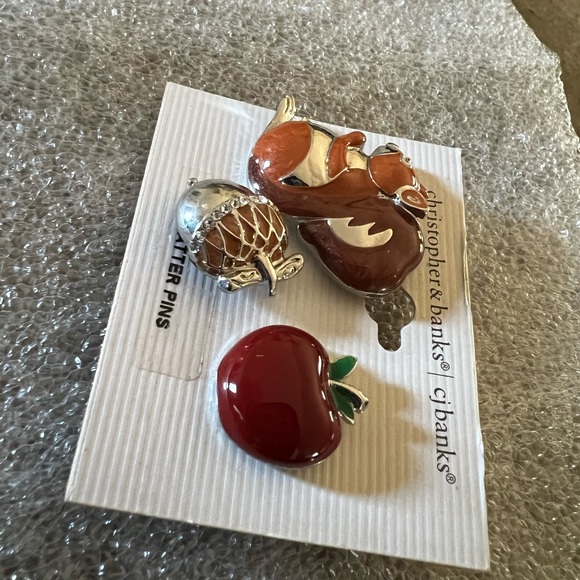 New Christopher & Banks Scatter Pins Autumn, Thanksgiving, Teachers 🍎🐿️ - Picture 7 of 7